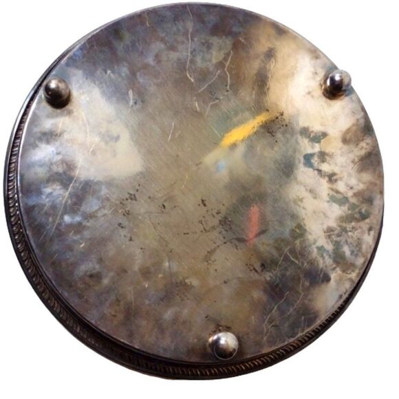 Vintage Large Silver Plate Footed Decorative Serving Tray - Picture 6 of 7